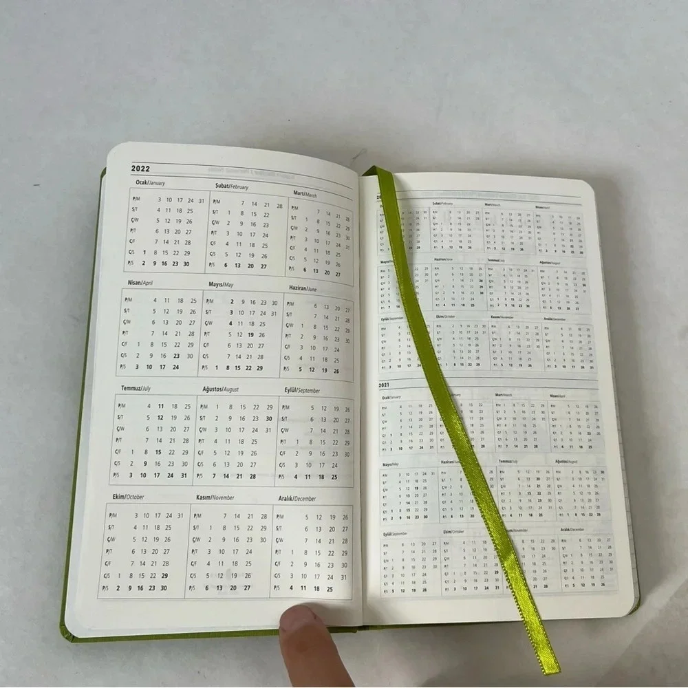 Fabio Richi  Weekly Diary Planner Notebook Journal Hard Cover Pocket Neon